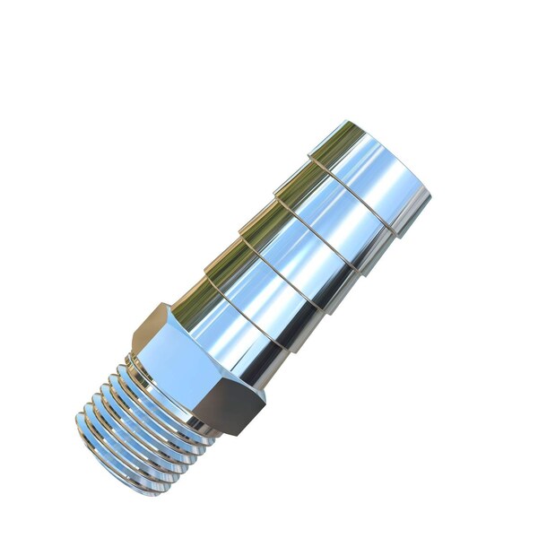 Allied Titanium 1/2 inch Hose to 1/4 inch NPT Male Pipe Adapter, Grade 2 (CP) 0008480 - main